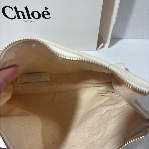 Chloé Cream Canvas Pouch